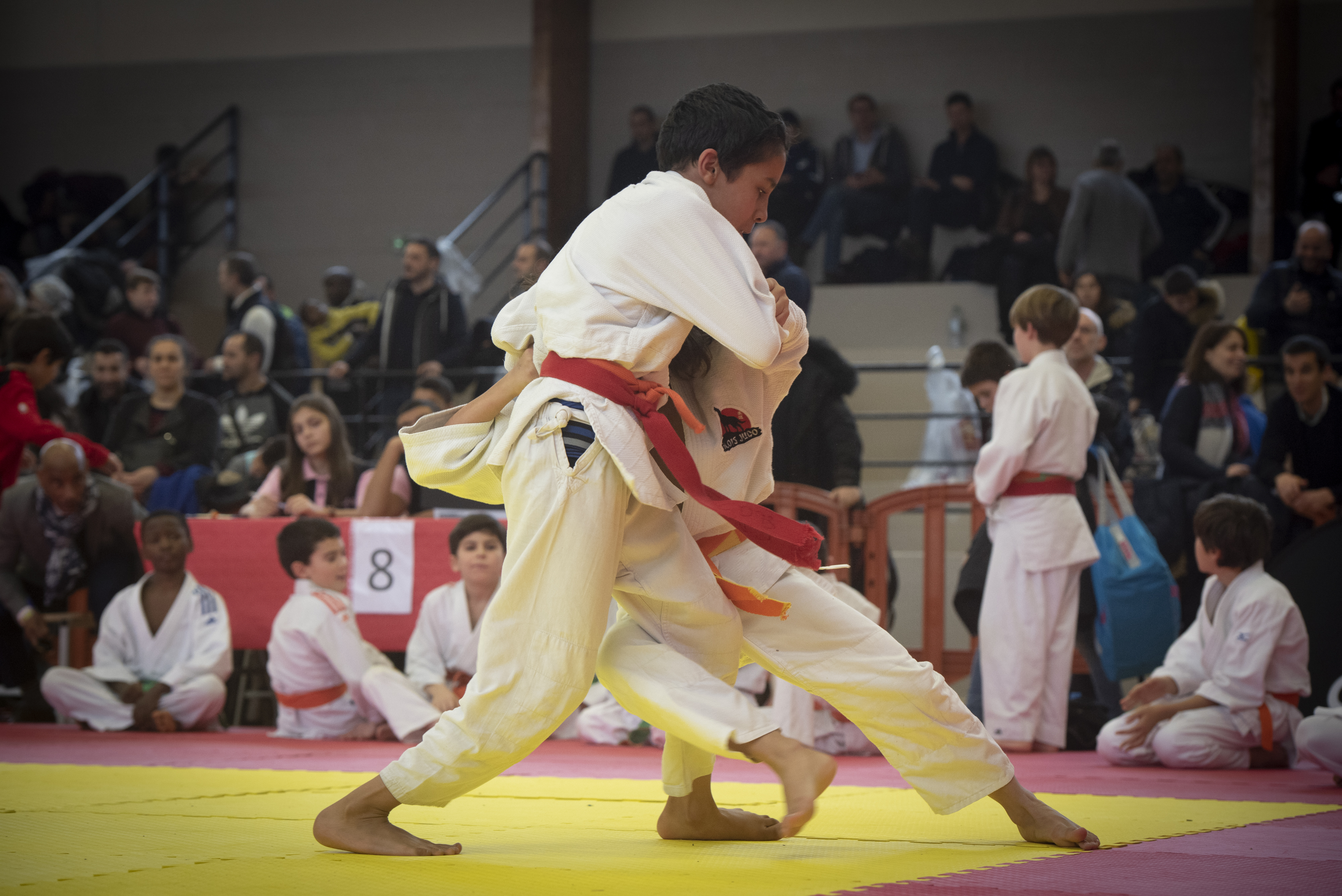 Compétition de judo Poussins-minimes gymnase Auguste Delaune, Montreuil