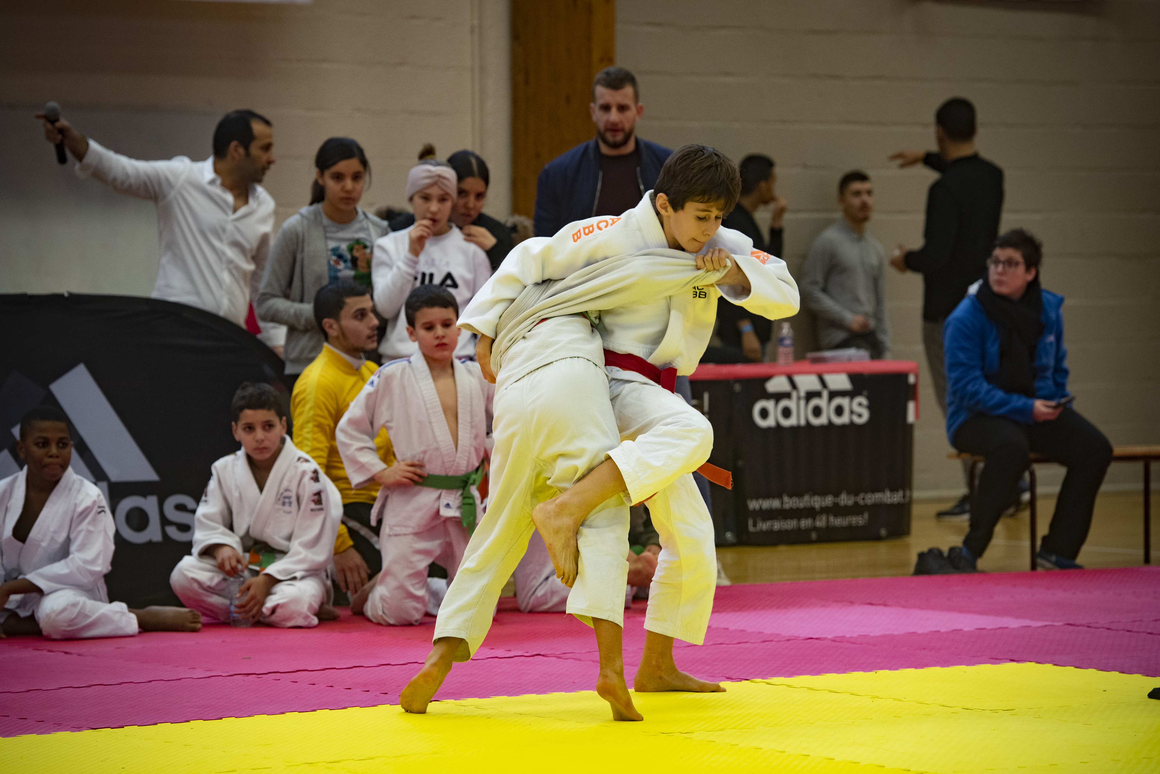 Compétition de judo Poussins-minimes gymnase Auguste Delaune, Montreuil